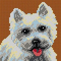 Orchidea West Highland White Terrier Gobelin Canvas Cross Stitch Kit