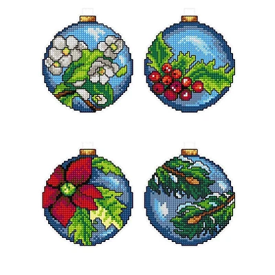 Crafting Spark Christmas Ornaments Plastic Canvas Counted Cross Stitch Kit