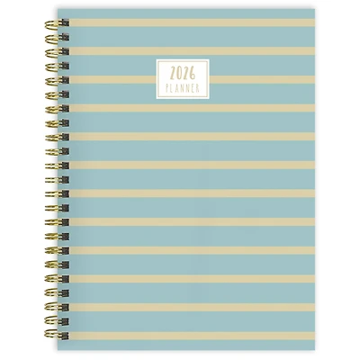 2026 Blue and Gold Lines Medium Weekly Monthly Planner