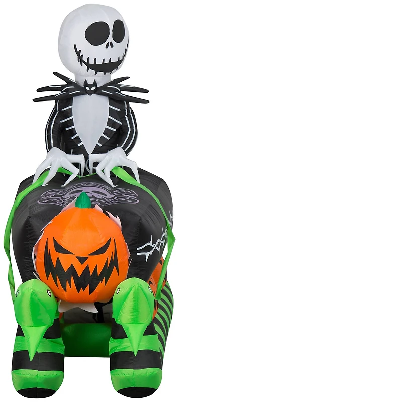 5ft. Airblown® Inflatable Halloween Jack Skellington on Coffin Sleigh