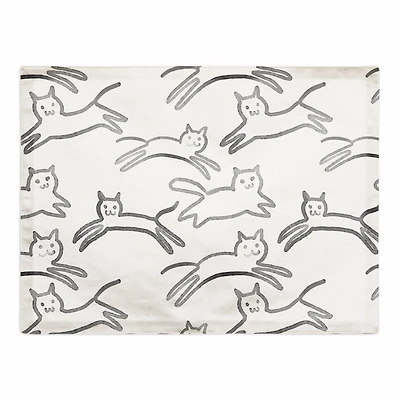 Leaping Cat Pattern Cotton Twill Placemat