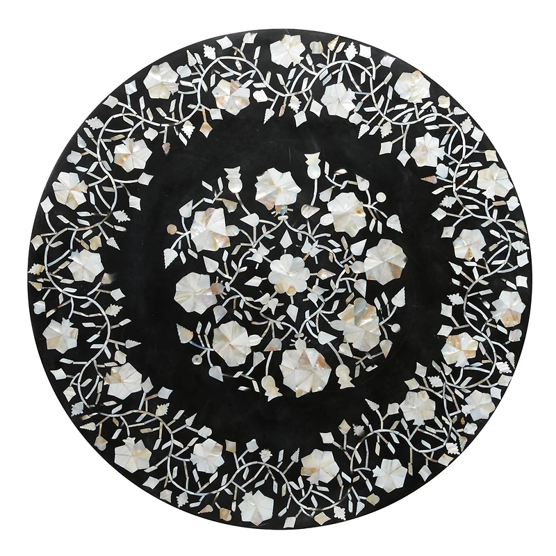 30" Gold Aluminum & Wood Eclectic Coffee Table