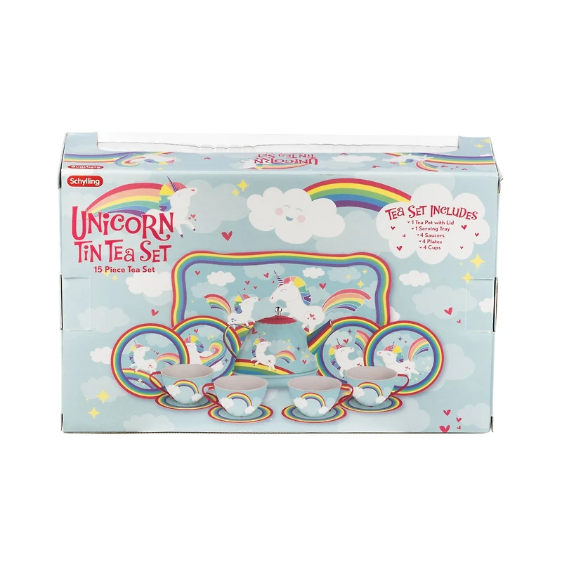 Schylling Unicorn Tin Tea Set