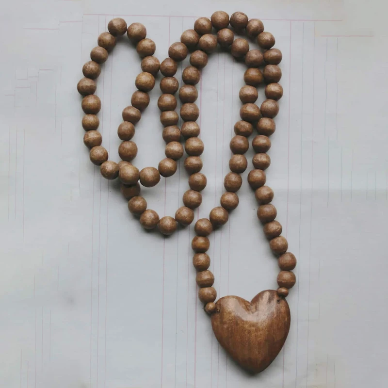 Hello Honey® Hand Carved Wood Beads with Heart
