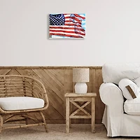Stupell Industries Windblown American Flag Wall Plaque Art