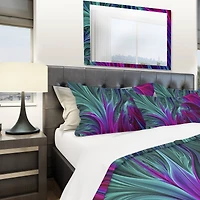 Designart 'Purple and Green Jungle' Modern & Contemporary Bedding Set