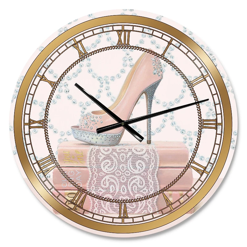 Designart Fashion And Glam Shoes II Wall Clock