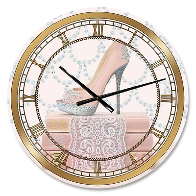 Designart Fashion And Glam Shoes II Wall Clock