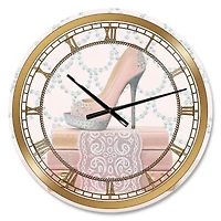 Designart Fashion And Glam Shoes II Wall Clock