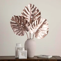 41" Rose Gold Monstera Leaf Stems, 3ct.