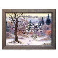 Tracks With Buffalo Nickel Coin in 5" x 7" Frame