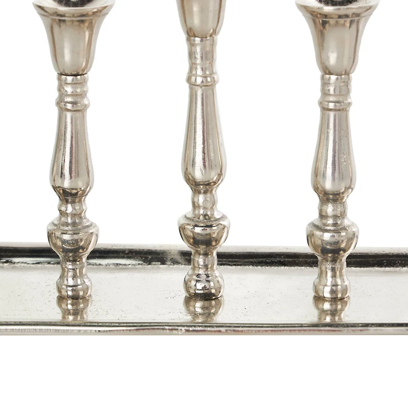 Aluminum 5 Candle Candelabra with Candle Plate