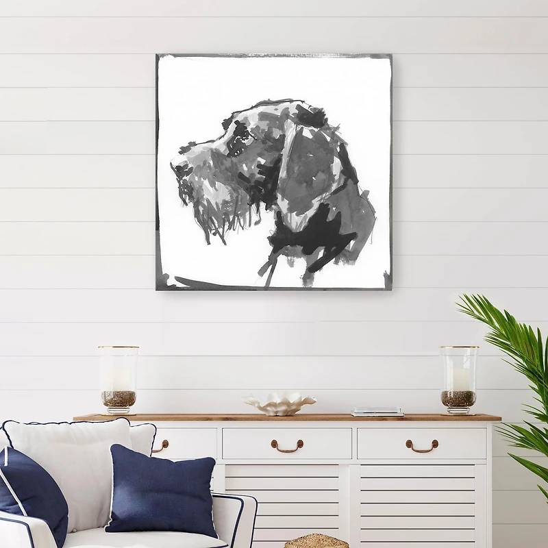 German Wire Haired Pointer Canvas Giclee