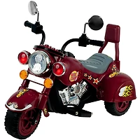 Toy Time Maroon Battery Powered Ride-On Chopper Motorcycle