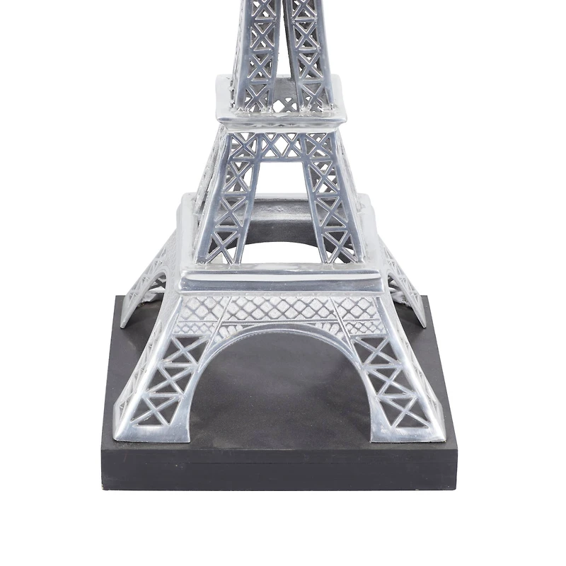 42" Silver Aluminum Eiffel Tower Sculpture