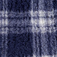 DII® French Blue Farmhouse Plush Plaid Throw