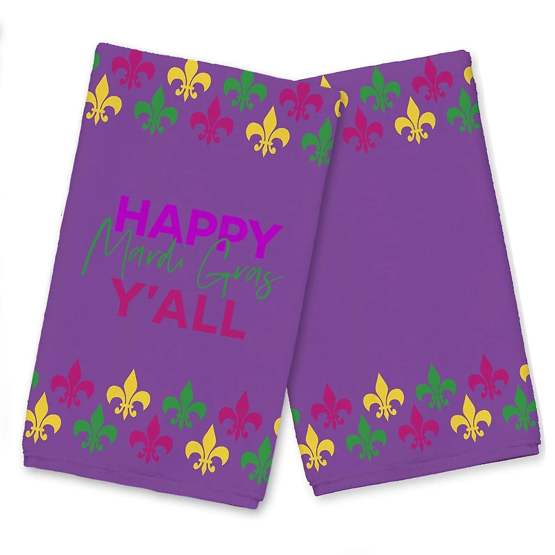 Happy Mardi Gras Tea Towel Set