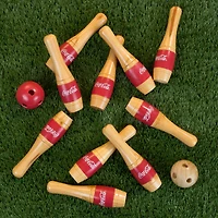 Toy Time Coca-Cola Indoor & Outdoor Wooden Bowling Set