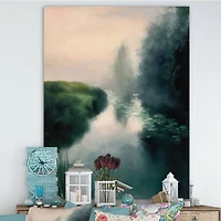 Designart - Twilight Fog Lakeshore