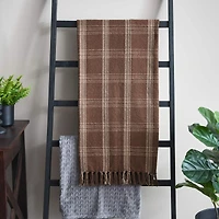 Hello Honey® Plaid Recycled Cotton Blend Throw Blanket with Fringe