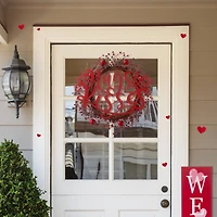 Glitzhome® 17.75" Valentine's Metal "Hugs & Kisses" Wall Décor
