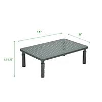 Mind Reader Black Vented Rectangle Monitor Stand