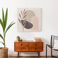 Boho Leaves And Arches 24" x 24" Canvas Wall Art