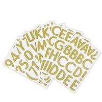 Gold Glitter Rounded Font Alphabet Stickers by Recollections™