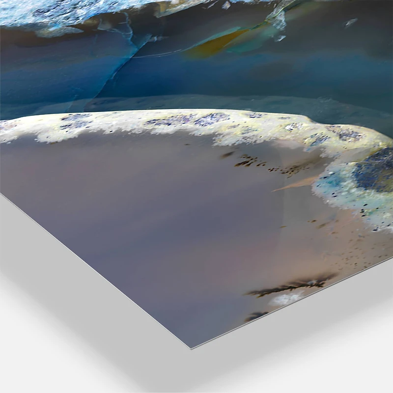 Designart Fashion Mineral Slice XV 3 Panel Large Wall Clock