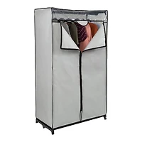 Honey Can Do 36" Gray Double Door Portable Wardrobe Closet
