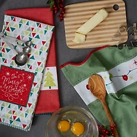 DII® Festive Christmas Embellished Dishtowel Set