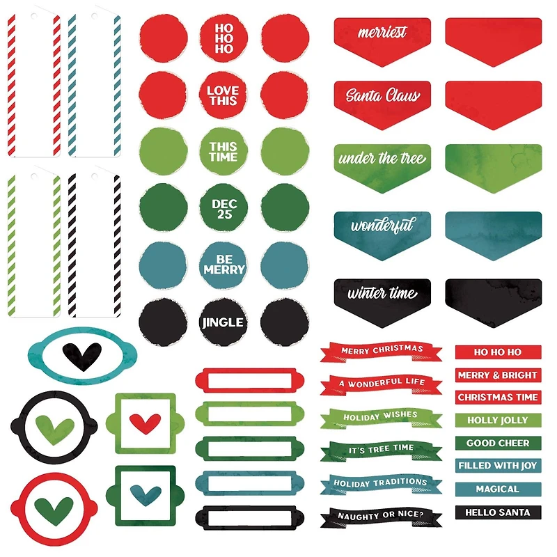 49 And Market ARToptions Holiday Wishes Chipboard Bits