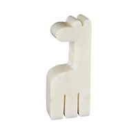 Cream Marble Safari Animals Abstract Sculptures, 3ct.