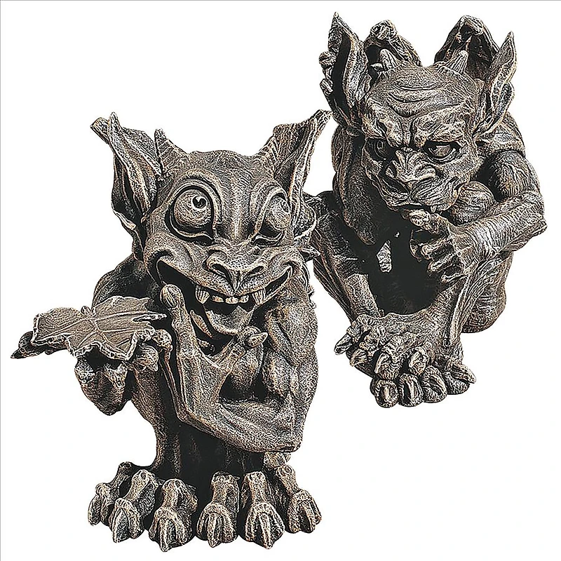 Design Toscano Babble & Whisper The Gothic Gargoyle Sculptures Set
