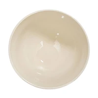 Hello Honey® 12" Cream & Black Embossed Flowers Hand-Painted Stoneware Serving Bowl