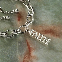 Silver Plated Faith Charm by Bead Landing™