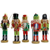 Wizardi 4.92" Wooden Christmas Festive Decoration Nutcracker Set