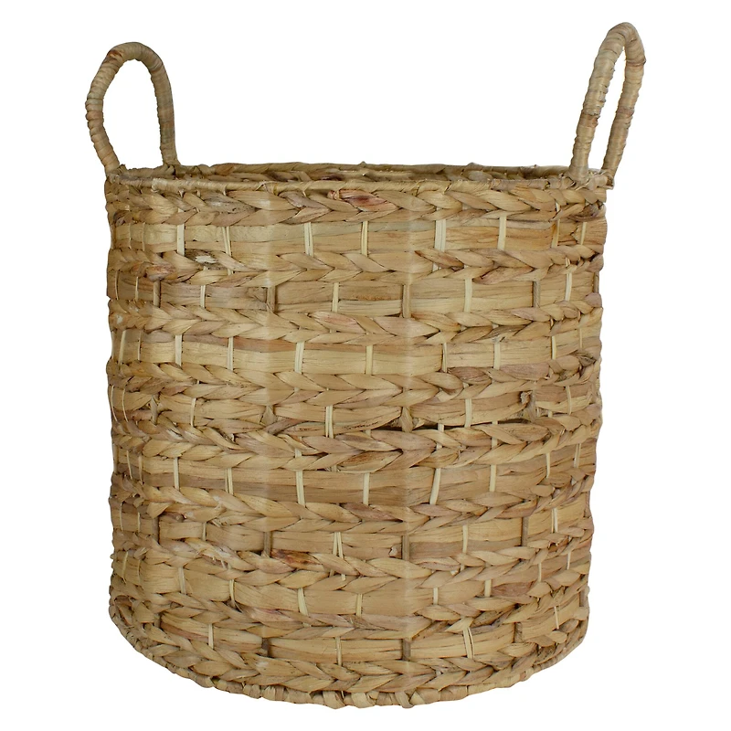 Round Natural Woven Water Hyacinth Storage Baskets, 3ct.