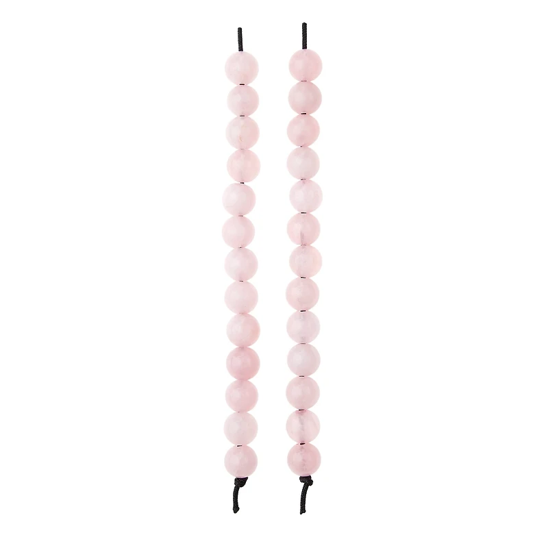 6 Pack: Rose Quartz Round Beads