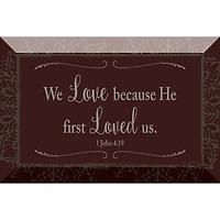 We Love Glass Plaque with Easel