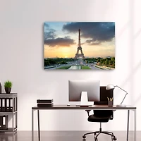 Lumaprints Eiffel Tower Sunset Canvas Giclée