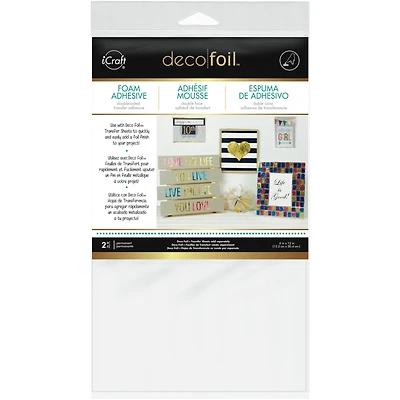 Deco Foil White Foam Adhesive Sheets, 6" x 12"