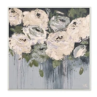 Stupell Industries Dripping Flowers Grey Textured Painting Wall Plaque
