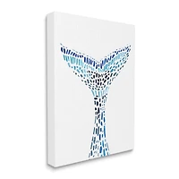 Stupell Industries Abstract Nautical Fin Blue Geometric Block Pattern Wall Art