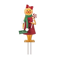 Glitzhome® 36" Metal Christmas Gingerbread Man Yard Stake