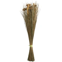 41" Brown Dried Plant Floral Bouquet Grass Natural Foliage with Deco Ball Accents