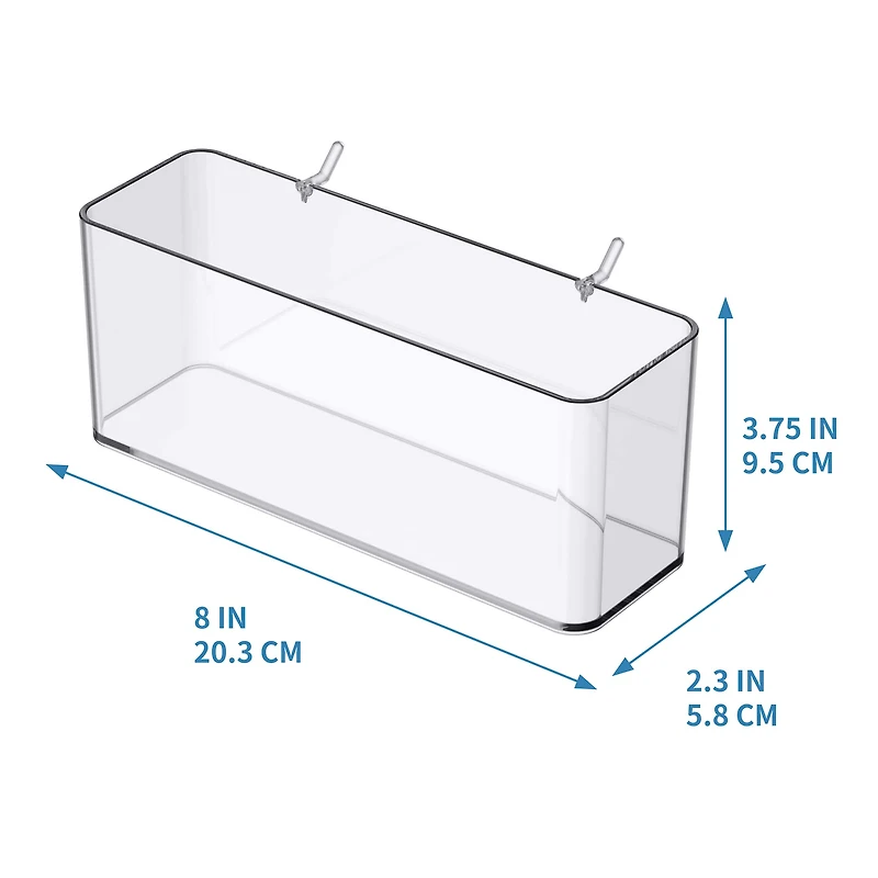 Clear Pegboard Storage Bin by Simply Tidy