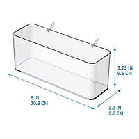 Clear Pegboard Storage Bin by Simply Tidy