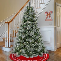 7.5ft. Pre-Lit Frosted Bryson Pine Artificial Christmas Tree, Warm White LED Lights