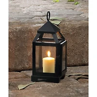8.75" Black Mini Contemporary Lantern